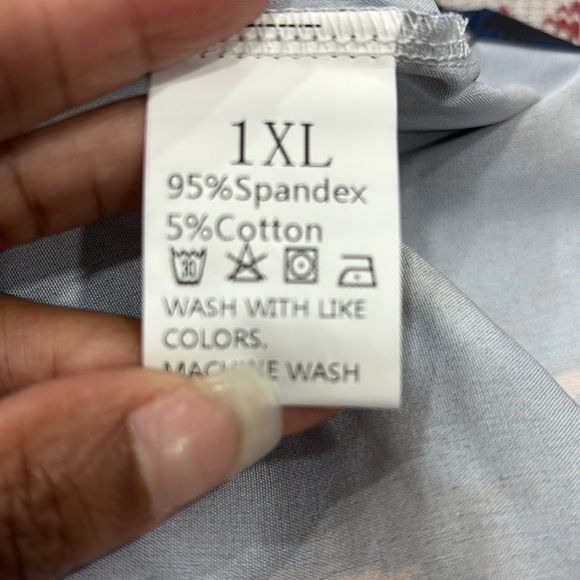 Navy Blue Printed Women's Blouse - Picture 6 of 6